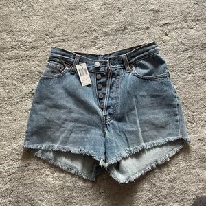 Vintage Denim cutoff Shorts- high rise 26